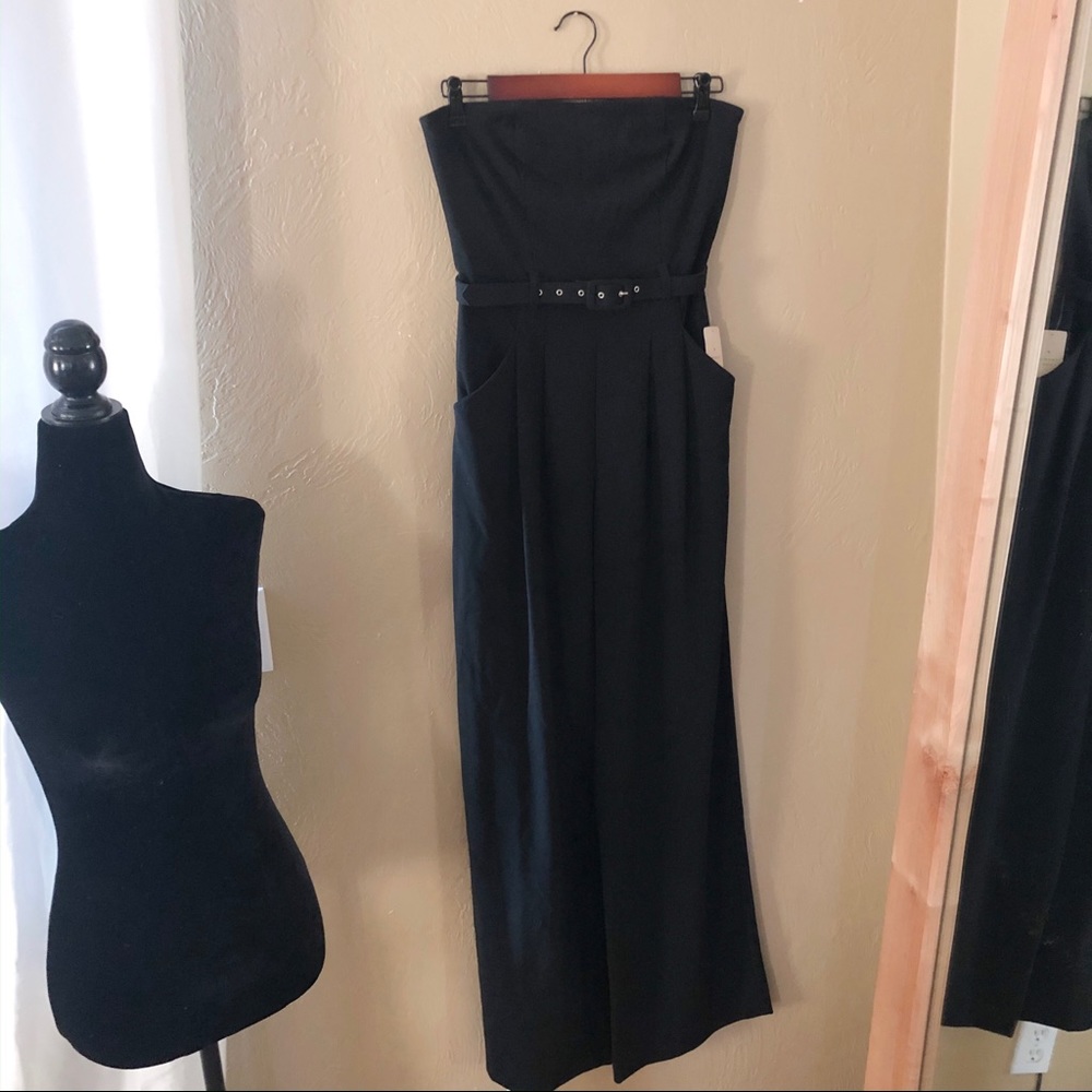 Black Strapless Jumpuit